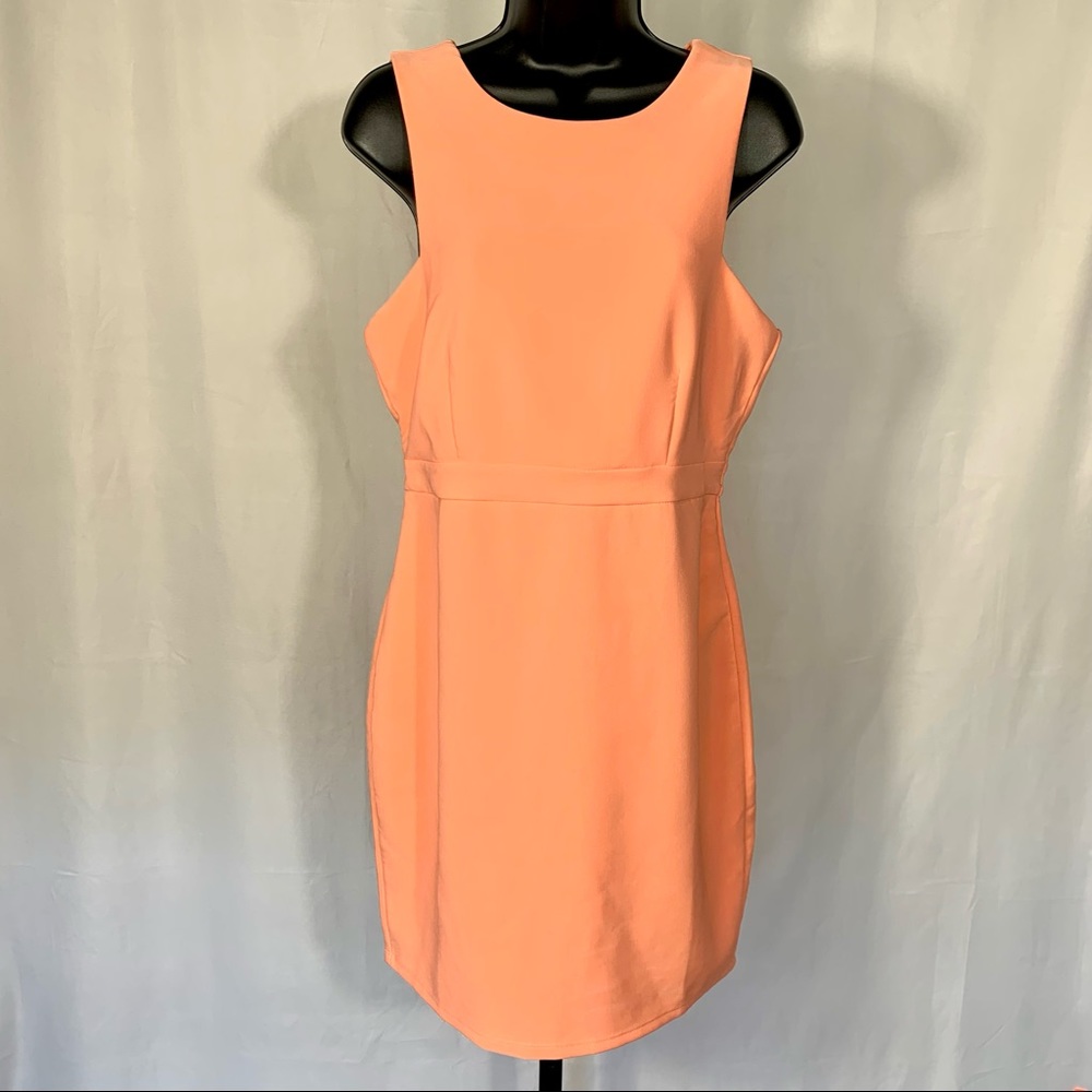 Monteau Peach Sleeveless Sheath Dress